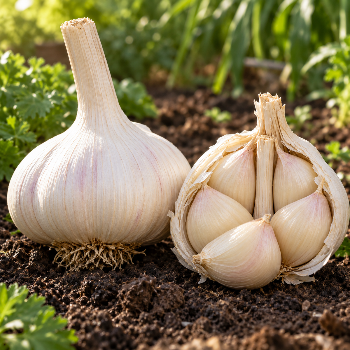 3 Rare Katterman Seed Porcelain Garlic Heads. Large, Plump Heads. Great for Roasting. Very Hardy for Cold Climates.